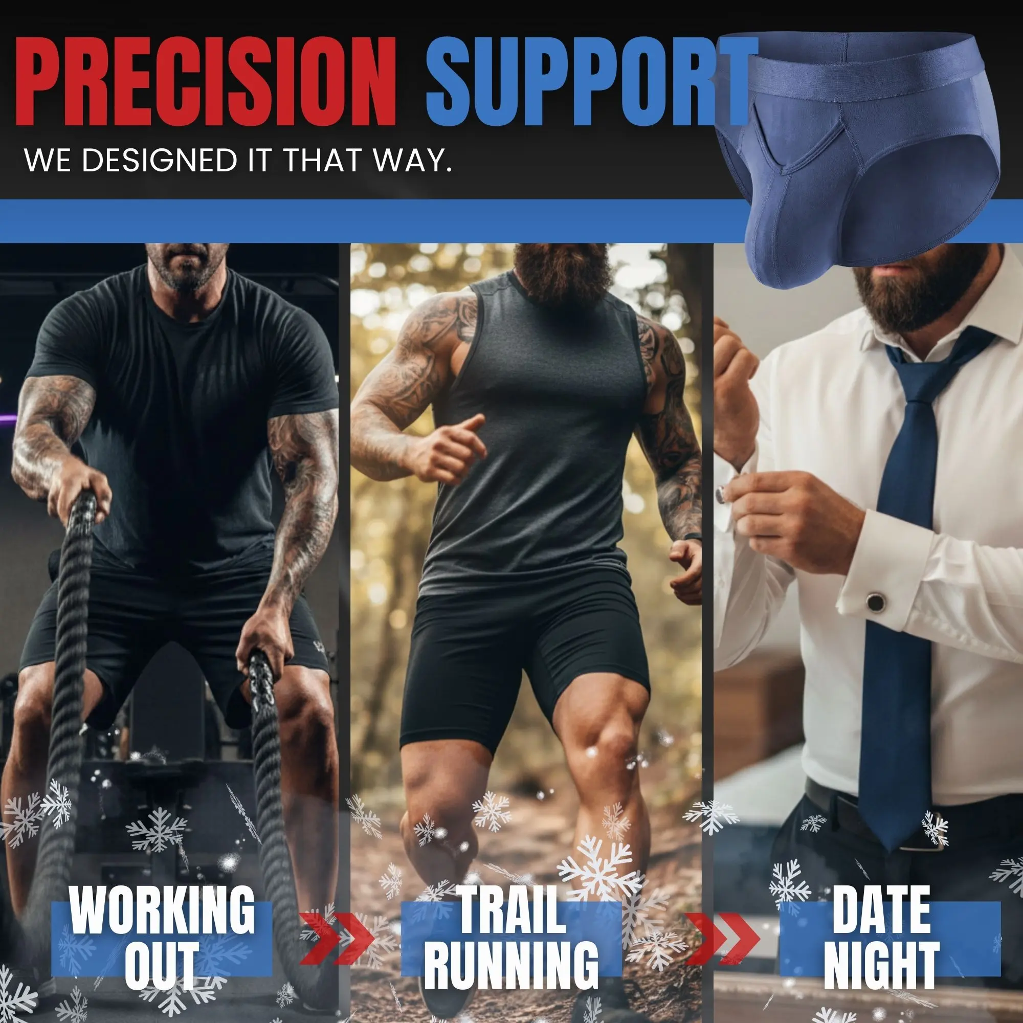 Men’s Performance V-Fly Sport Briefs (3-Pack)