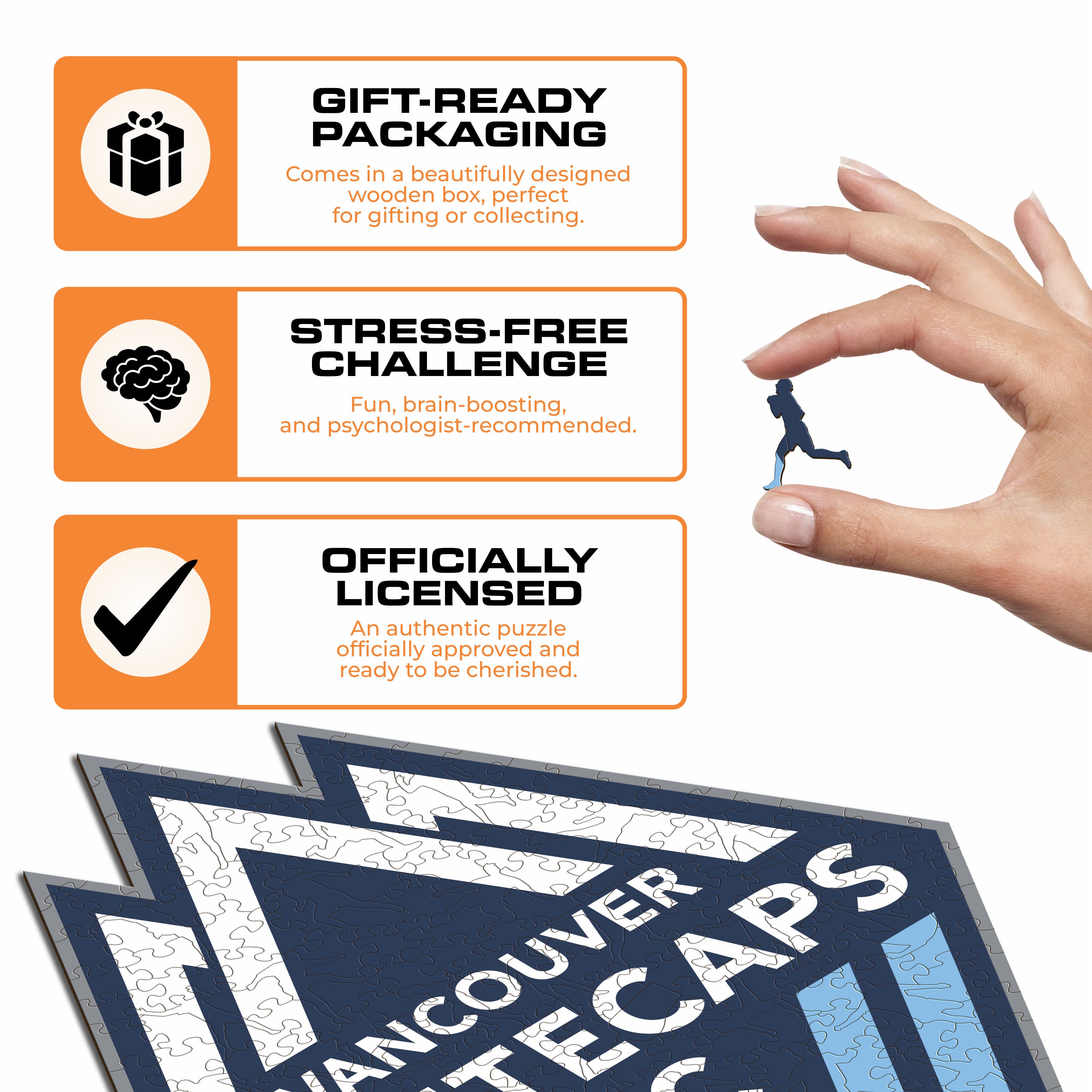 Vancouver Whitecaps® Logo - Wooden Puzzle