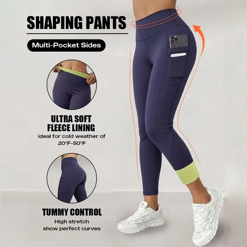 Winter Warm High Waisted Workout Athletic Leggings Tummy Control Butt Lifting Ultra Soft