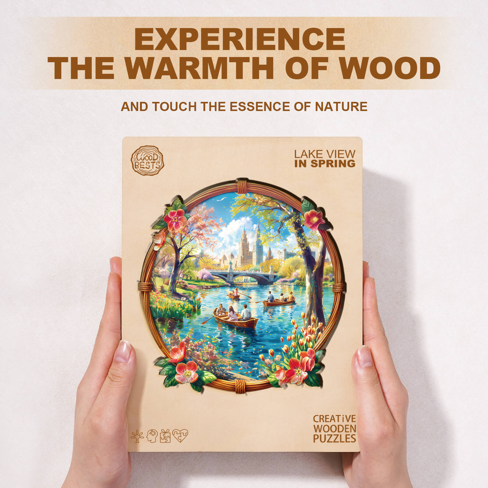 Lake View In Spring  Wooden Jigsaw Puzzle