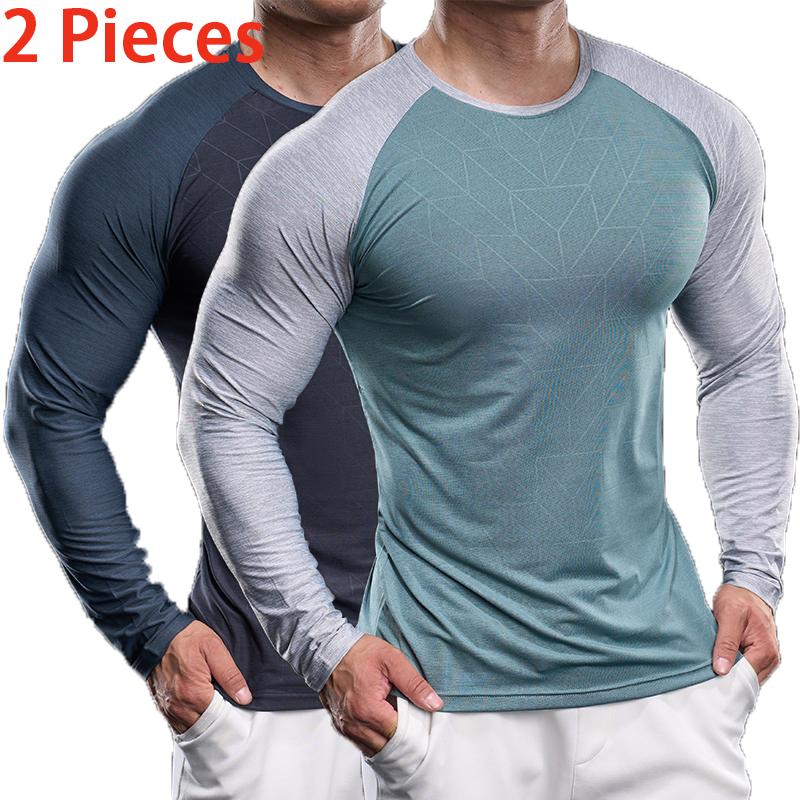 🏃‍♂️ Men’s Quick-Dry Colorblock Performance T-Shirt Set