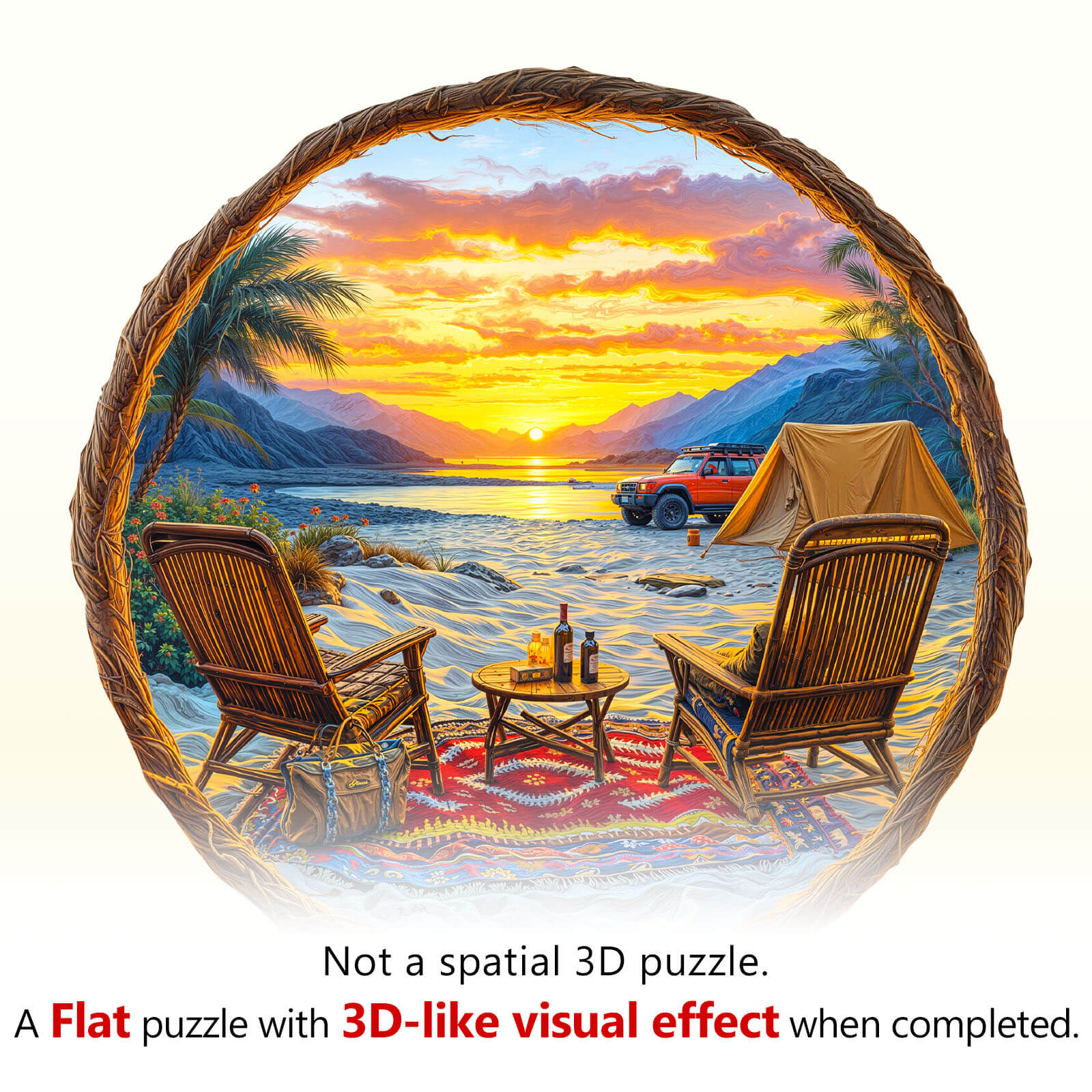 Desert Travel Wooden Jigsaw Puzzle