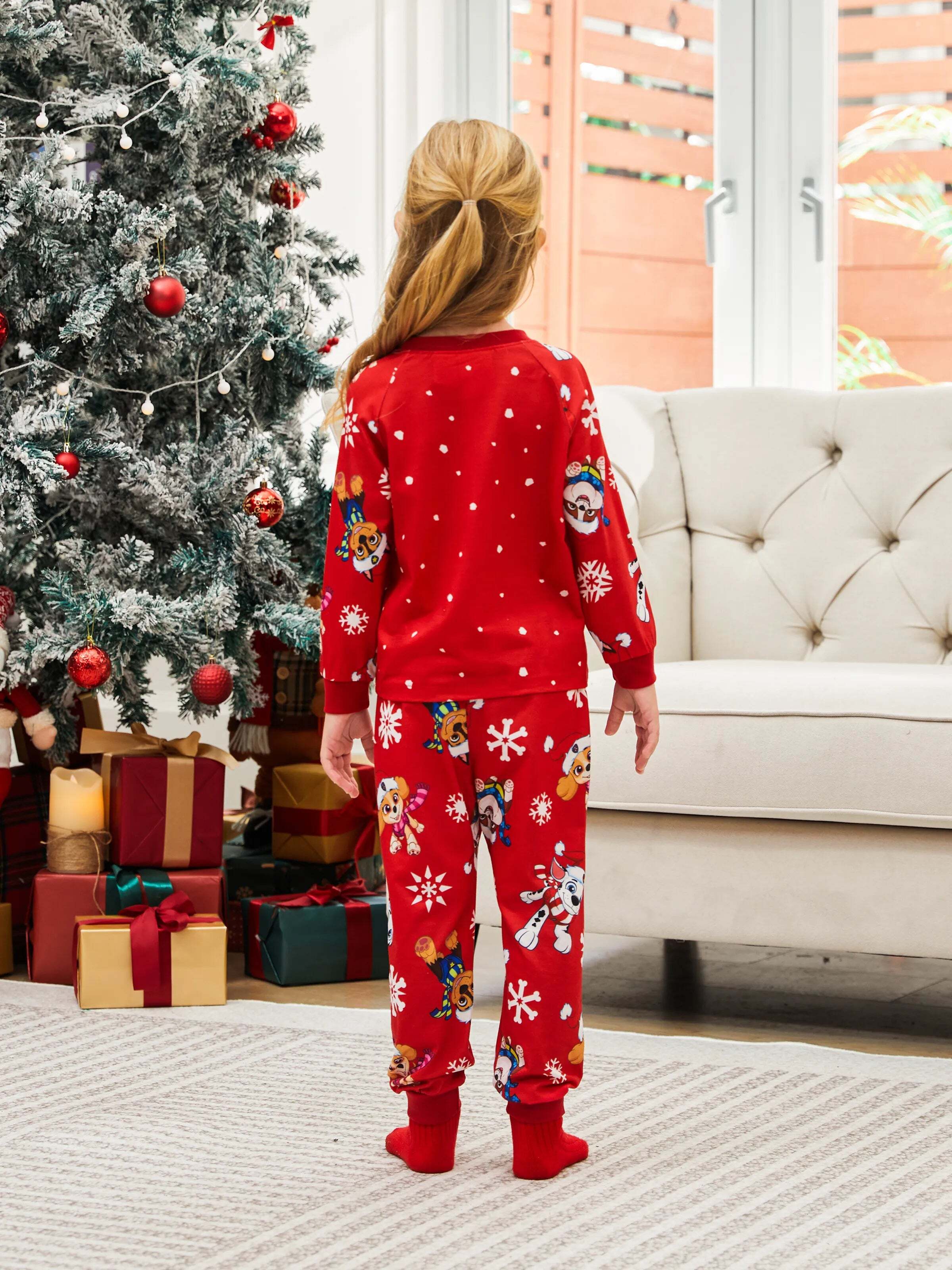 Christmas Family Matching Chase and Marshall Pajamas Sets with Christmas Socks