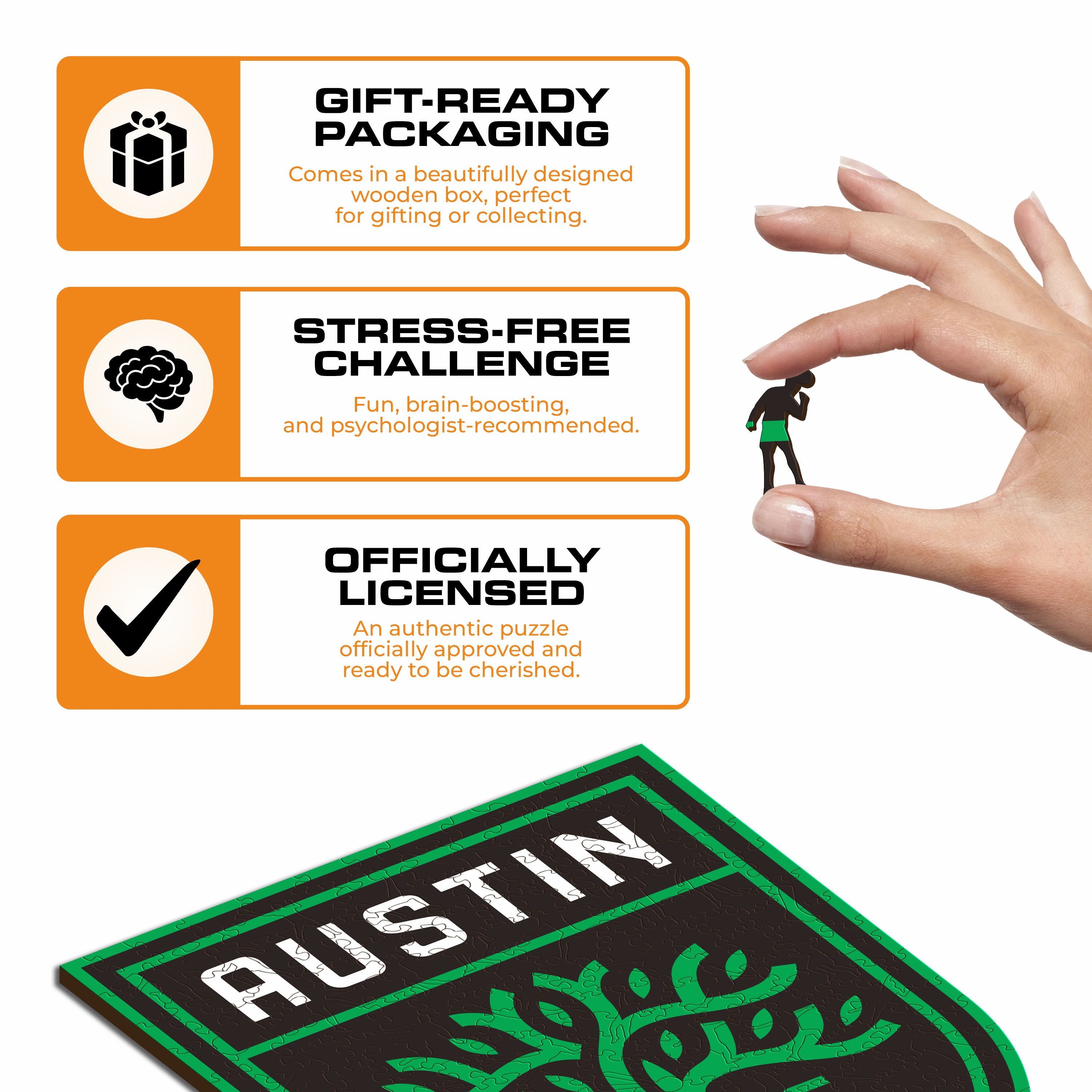 Austin FC® Logo - Wooden Puzzle