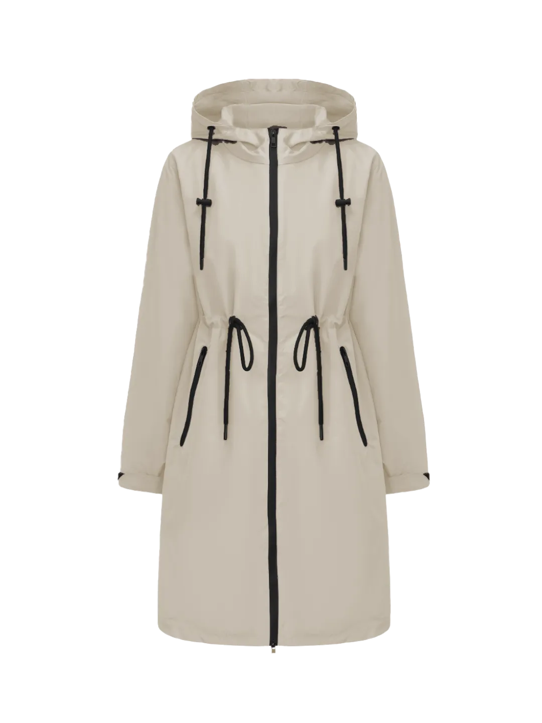Long Line Waterproof Raincoat With Warmer brushed lining