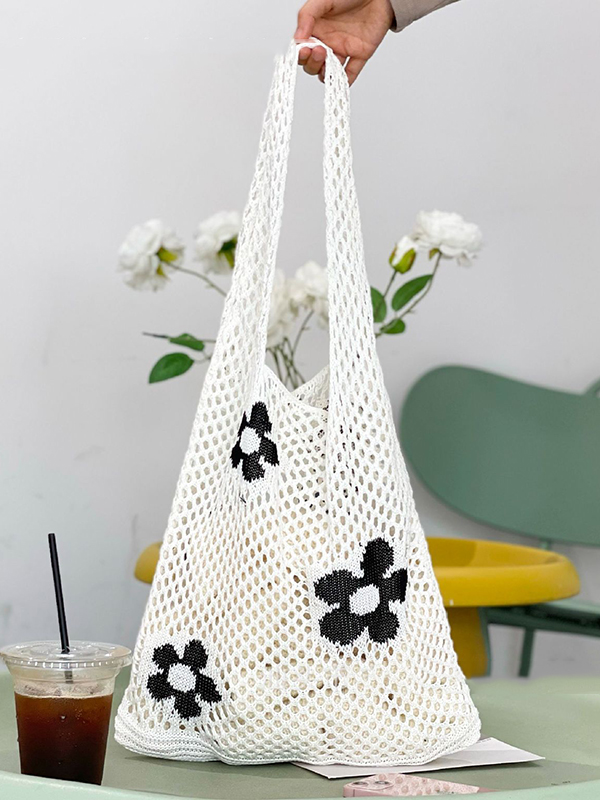 Original Creation Floral Weave Hollow Bags Accessories