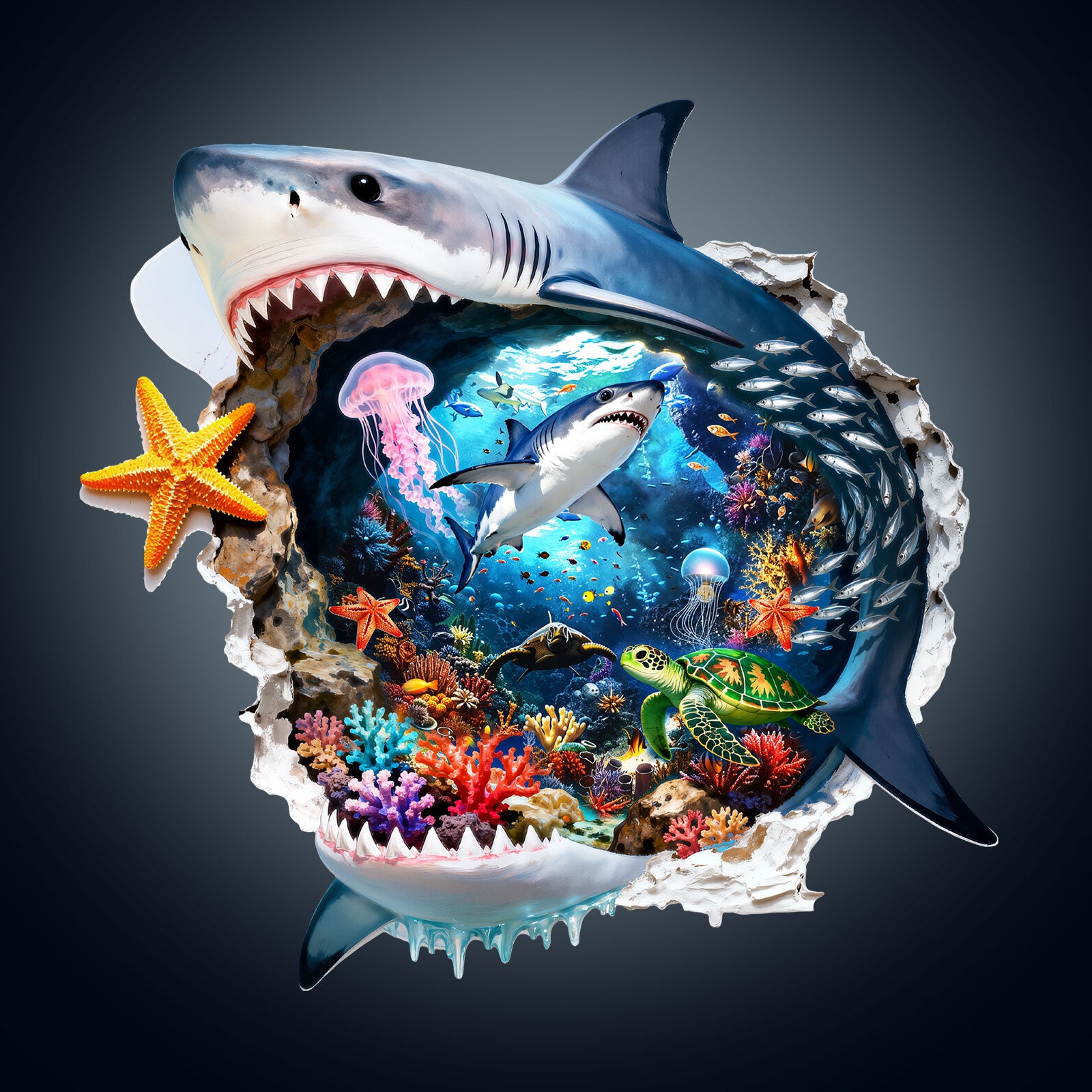 Shark Alert Wooden Jigsaw Puzzle