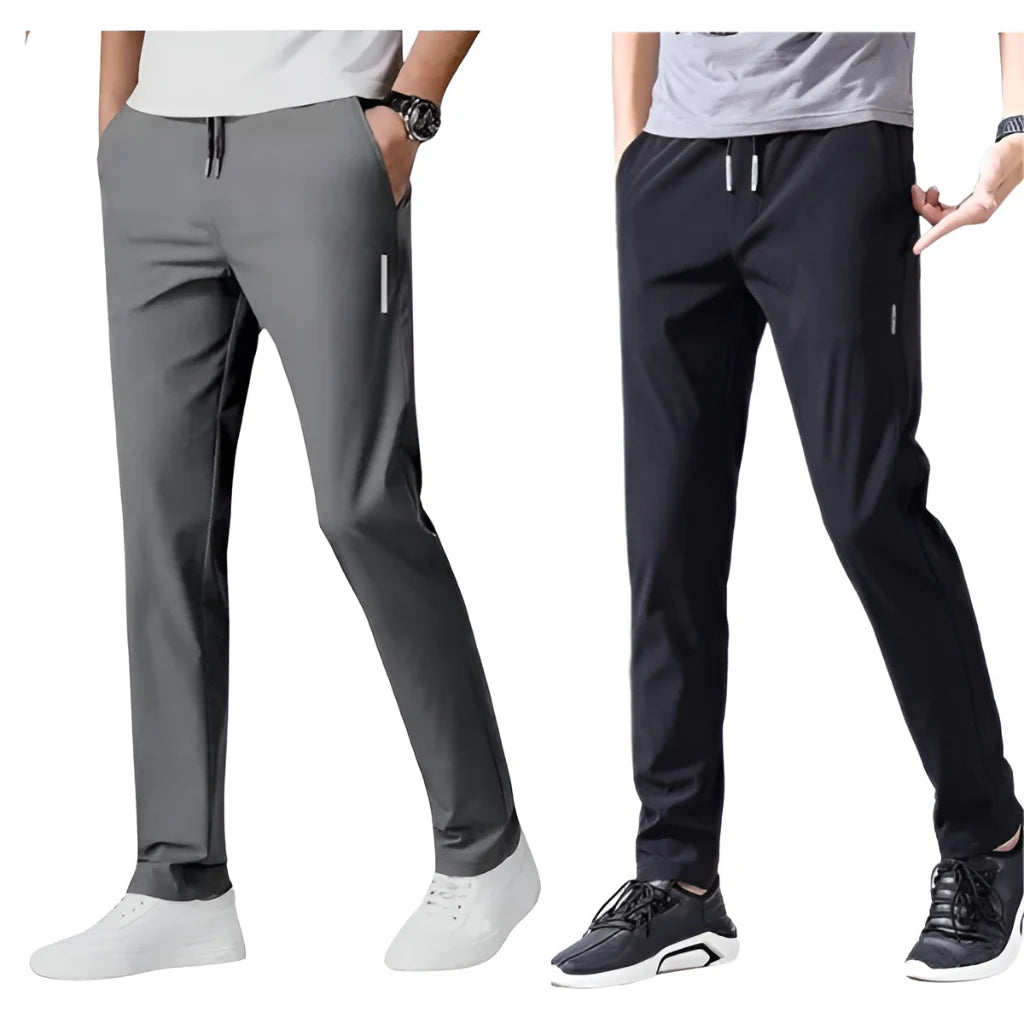 Buy1 Get 1 Free PREMIUM MEN'S LYCRA PANTS(Black & Gray)