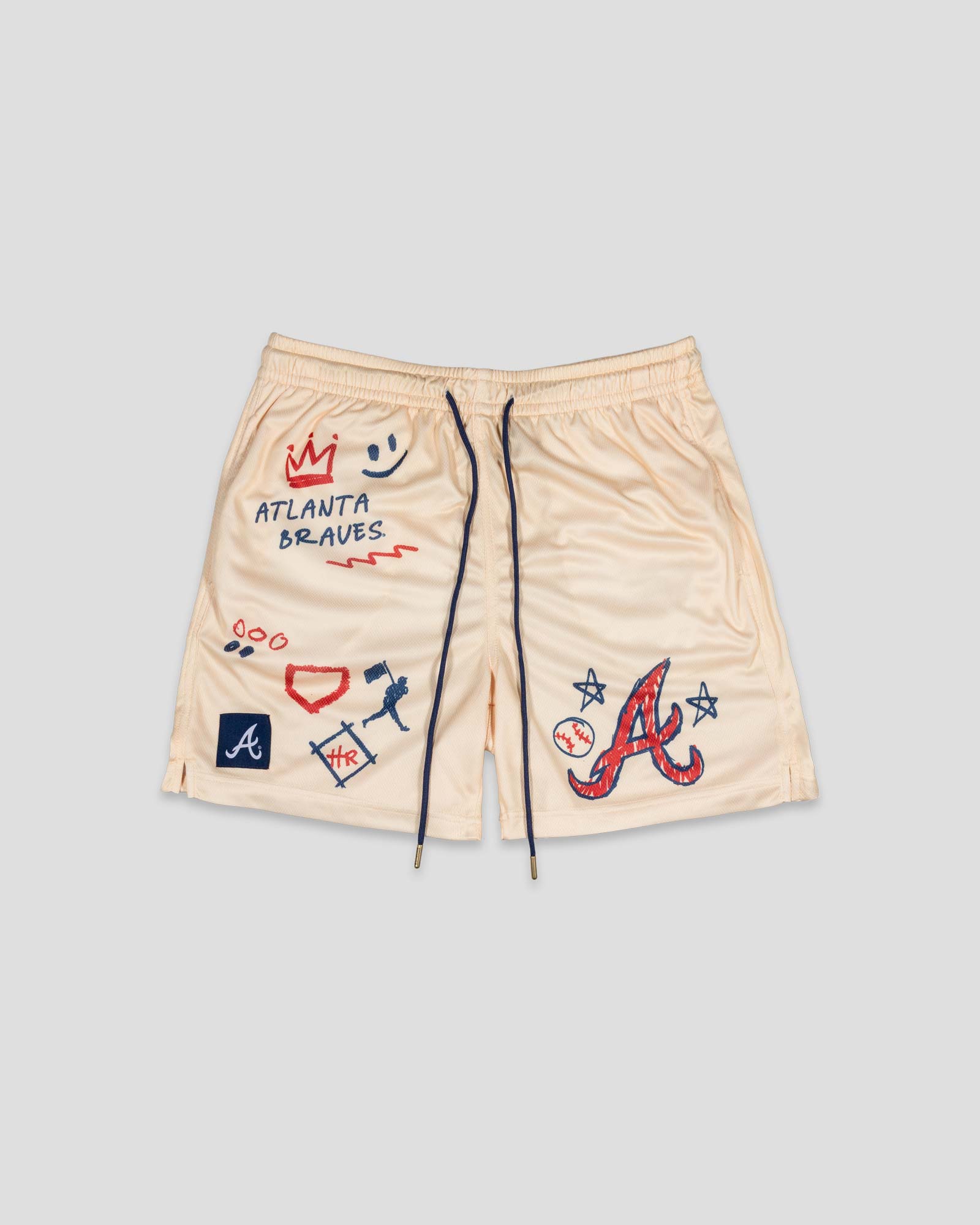 Crayon Series Diamond Air Youth Mesh Shorts - Atlanta Braves