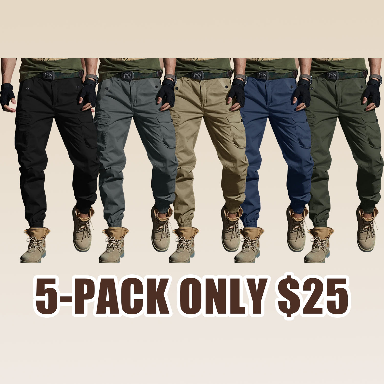 Tactical Cargo Joggers with Multi-Pocket Design - Rugged Style for Outdoor & Urban Adventures