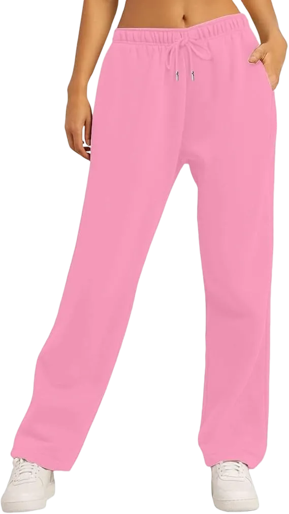 Women's Wide Leg Loose-Fit Fleece Sweatpants