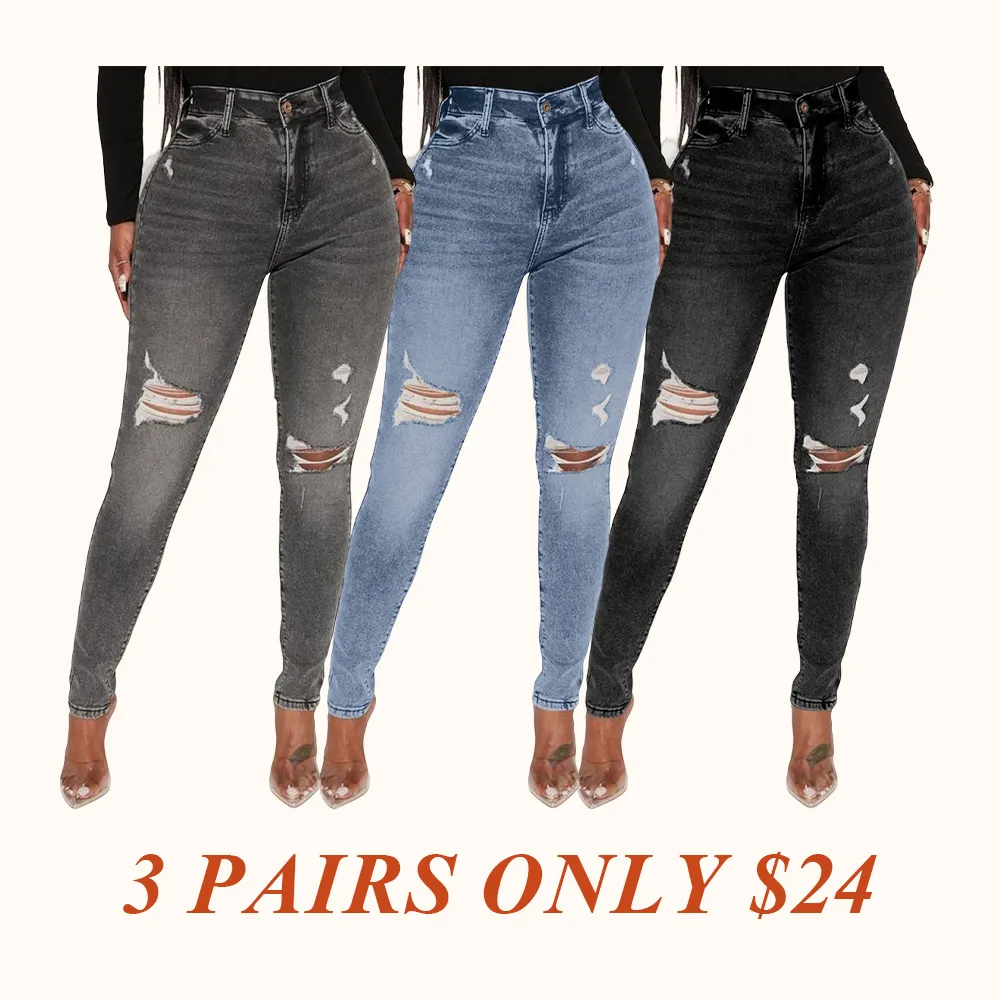 High Stretch Skinny Jeans - Black Wash