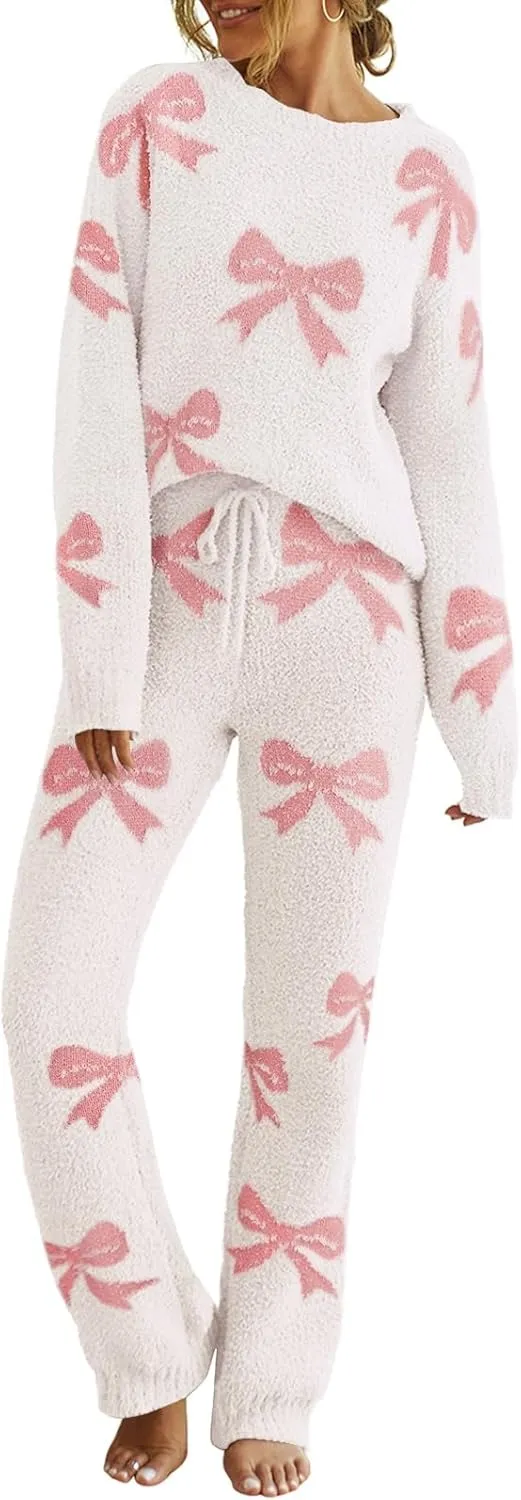 Womens Pajama Sets 2025 Fall Lounge Sweater Set