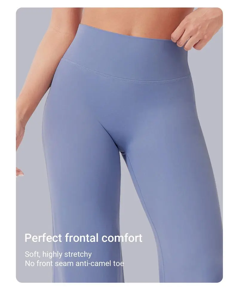 No Front Seam High Waist Straight Leg Gym Yoga Pants