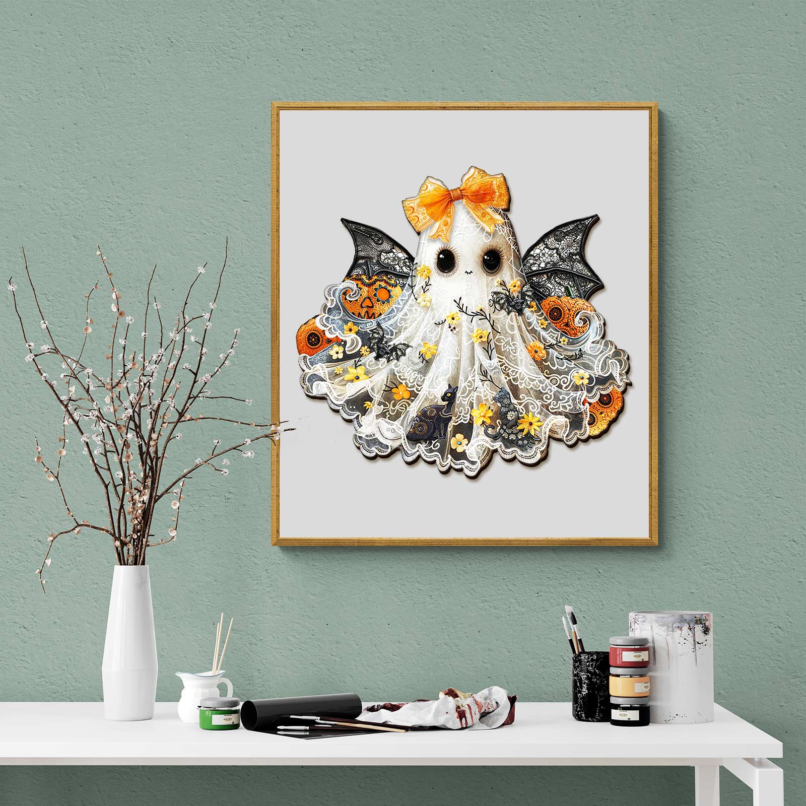 Little Miss Ghost Wooden Jigsaw Puzzle