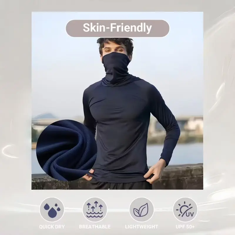 Men’s Lightweight Hooded Performance Long Sleeve Set